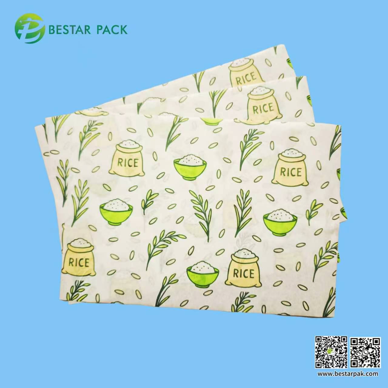 28-80GSM 컬러 인쇄 맞춤형 쌀 포장지
